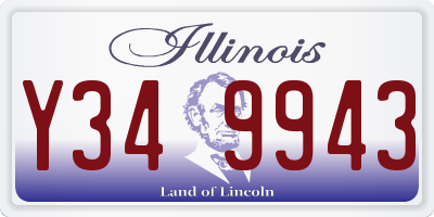 IL license plate Y349943
