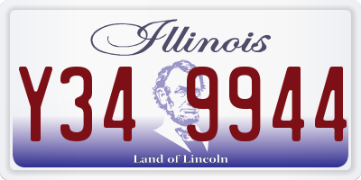 IL license plate Y349944
