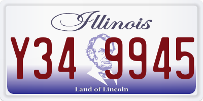IL license plate Y349945