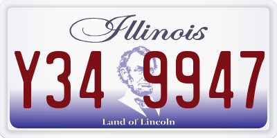 IL license plate Y349947