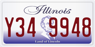 IL license plate Y349948
