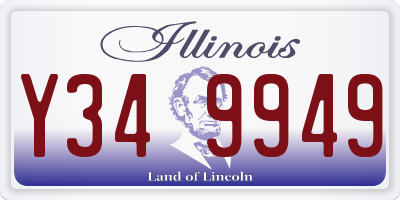 IL license plate Y349949
