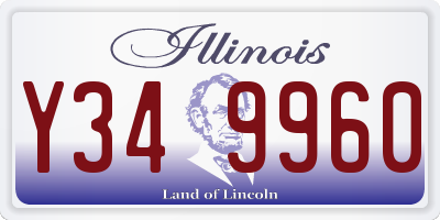 IL license plate Y349960