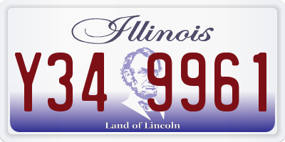 IL license plate Y349961