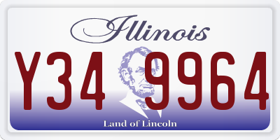 IL license plate Y349964