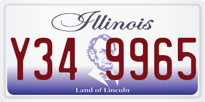 IL license plate Y349965