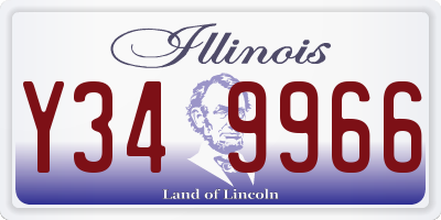 IL license plate Y349966