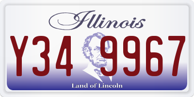 IL license plate Y349967
