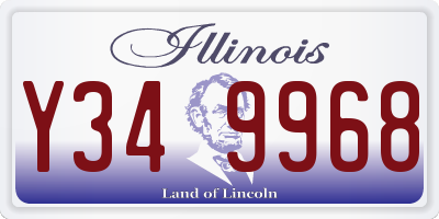 IL license plate Y349968