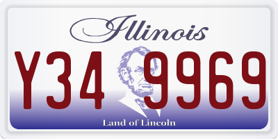 IL license plate Y349969