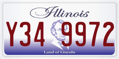 IL license plate Y349972