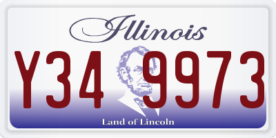 IL license plate Y349973