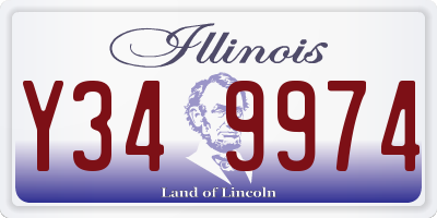 IL license plate Y349974