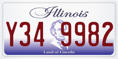 IL license plate Y349982