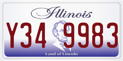 IL license plate Y349983