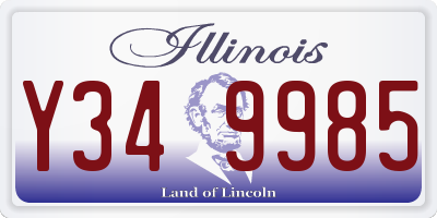 IL license plate Y349985