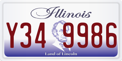 IL license plate Y349986