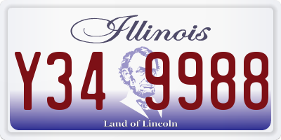 IL license plate Y349988