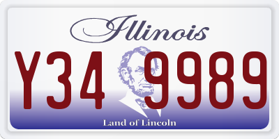 IL license plate Y349989
