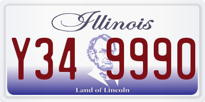 IL license plate Y349990