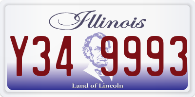 IL license plate Y349993