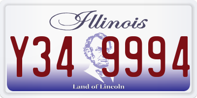 IL license plate Y349994