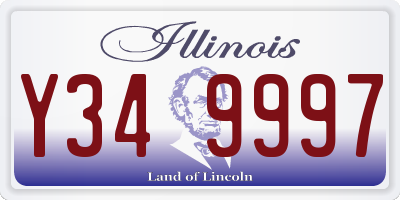 IL license plate Y349997