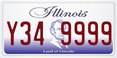 IL license plate Y349999