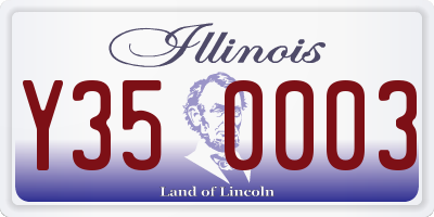 IL license plate Y350003