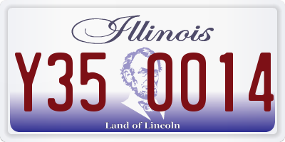 IL license plate Y350014