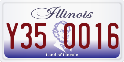 IL license plate Y350016