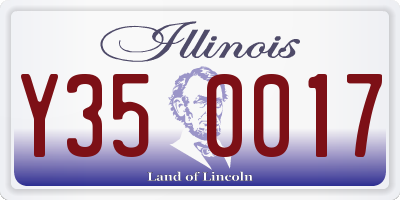 IL license plate Y350017