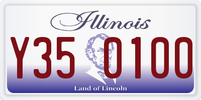 IL license plate Y350100