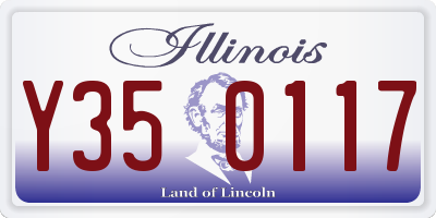 IL license plate Y350117