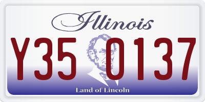 IL license plate Y350137