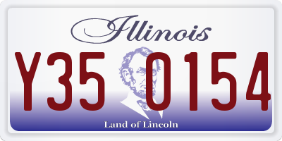 IL license plate Y350154