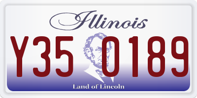 IL license plate Y350189