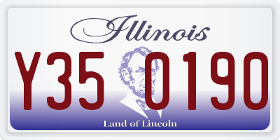 IL license plate Y350190