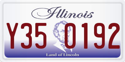 IL license plate Y350192