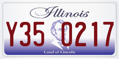 IL license plate Y350217