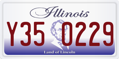 IL license plate Y350229
