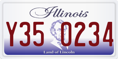 IL license plate Y350234