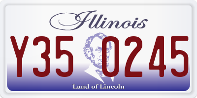 IL license plate Y350245