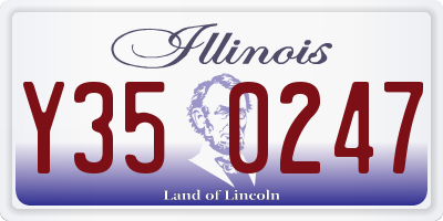 IL license plate Y350247
