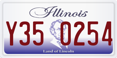 IL license plate Y350254
