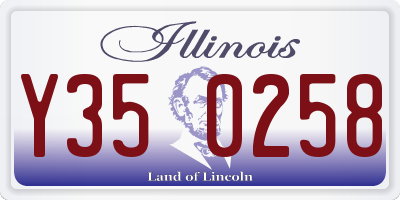 IL license plate Y350258