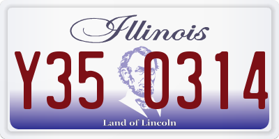 IL license plate Y350314