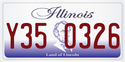 IL license plate Y350326