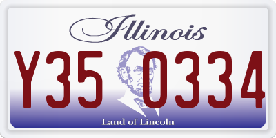 IL license plate Y350334