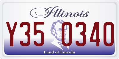 IL license plate Y350340